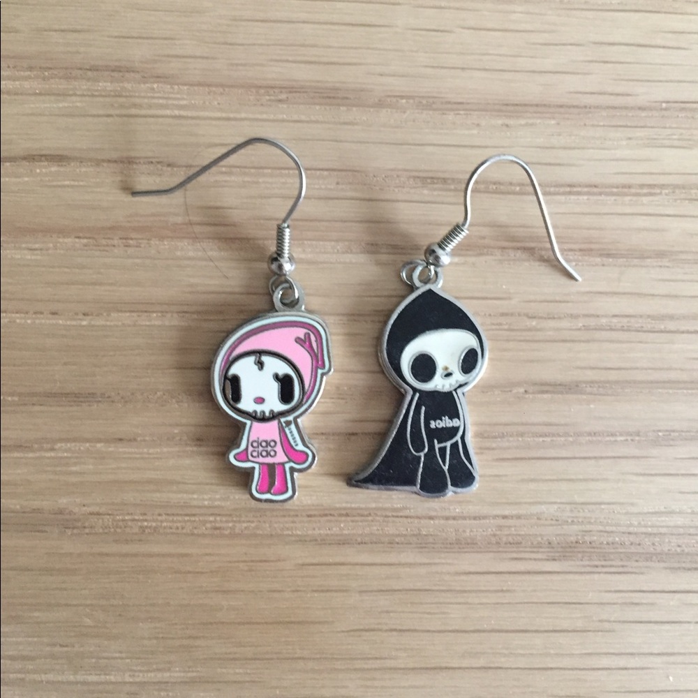 tokidoki Adios and Ciao Ciao earrings